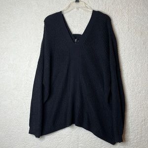 Fashion to Figure Womens Black Cable Knit Sweater 3X PLUS SIZE